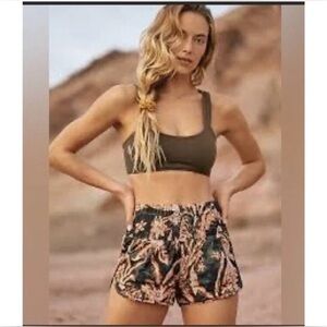 Flawed FP Movement by Free People High Waist Tropical Print Shorts